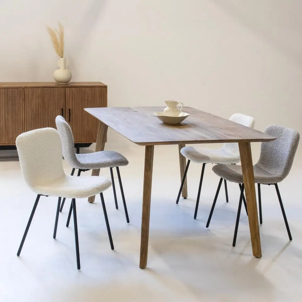 Eettafel Rechthoek - 160cm - Mangohout - Naturel - Tafel Denmark