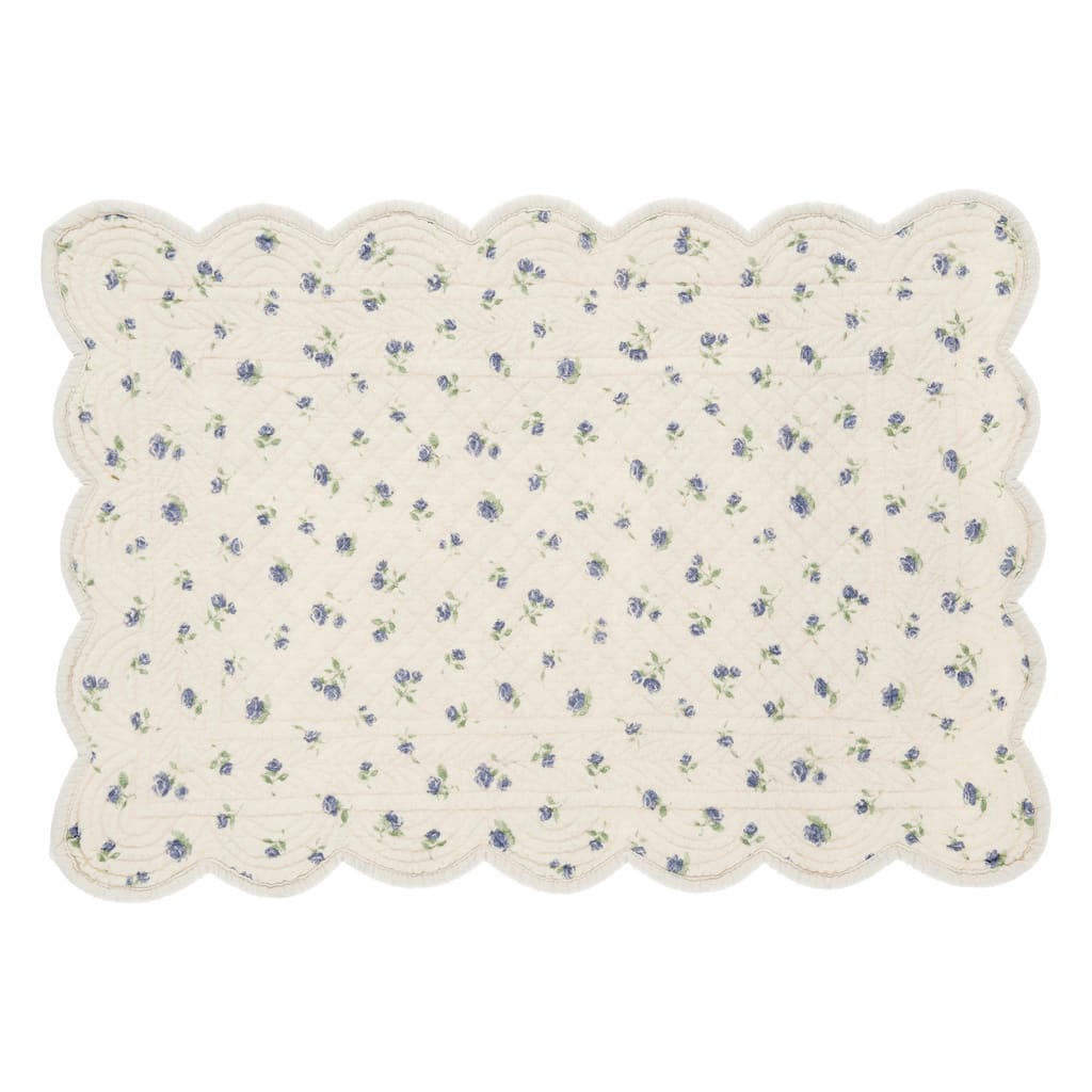 - Set de table fleurs bleu