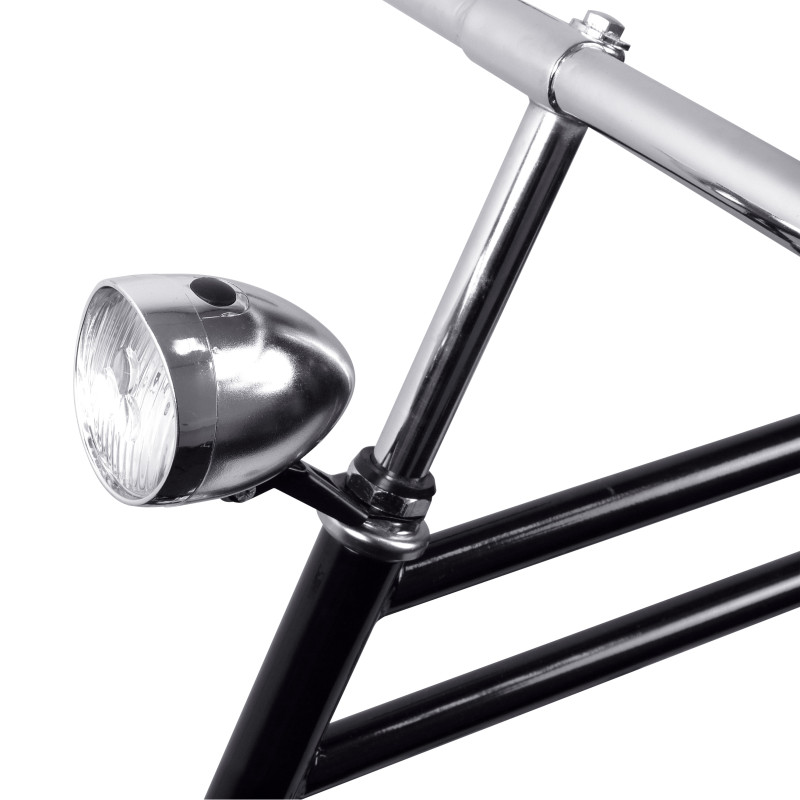Feu avant chromé 3 LED pour vélo