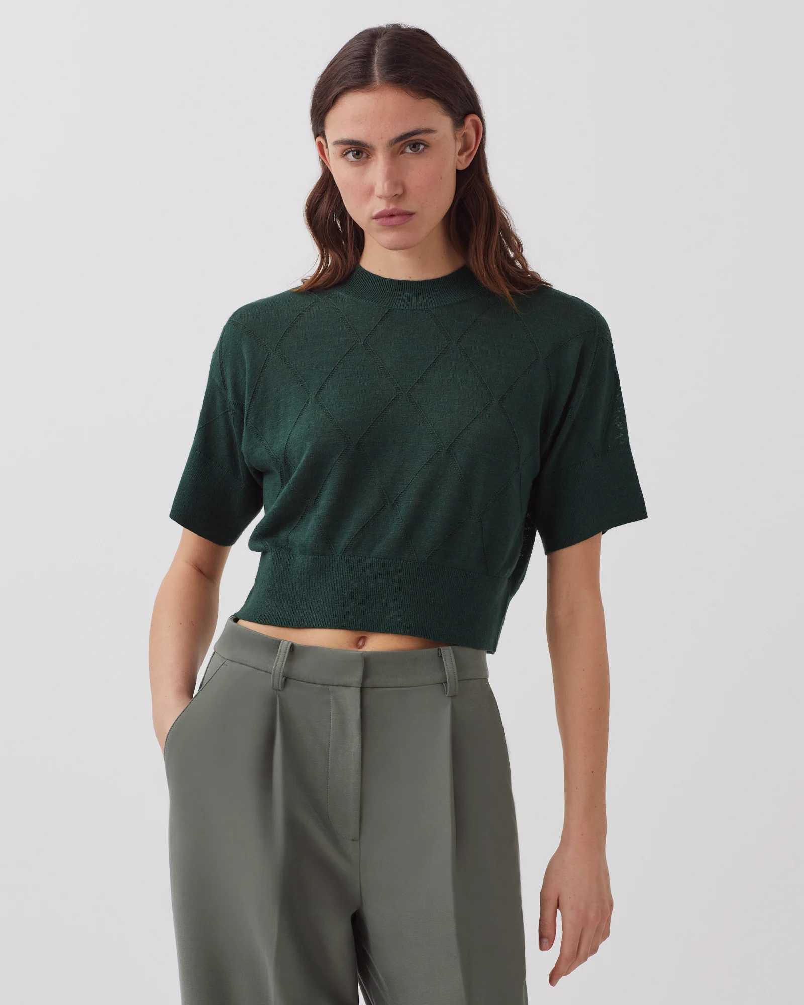 Pull court à manches courtes