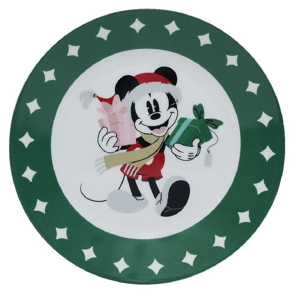 Lot de 4 assiettes dessert Disney Mickey porcelaine Ø19cm