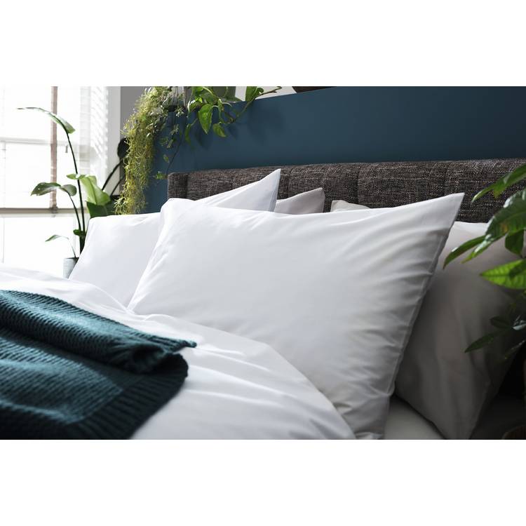 Habitat Cotton Lyocell Standard Pillowcase Pair - White