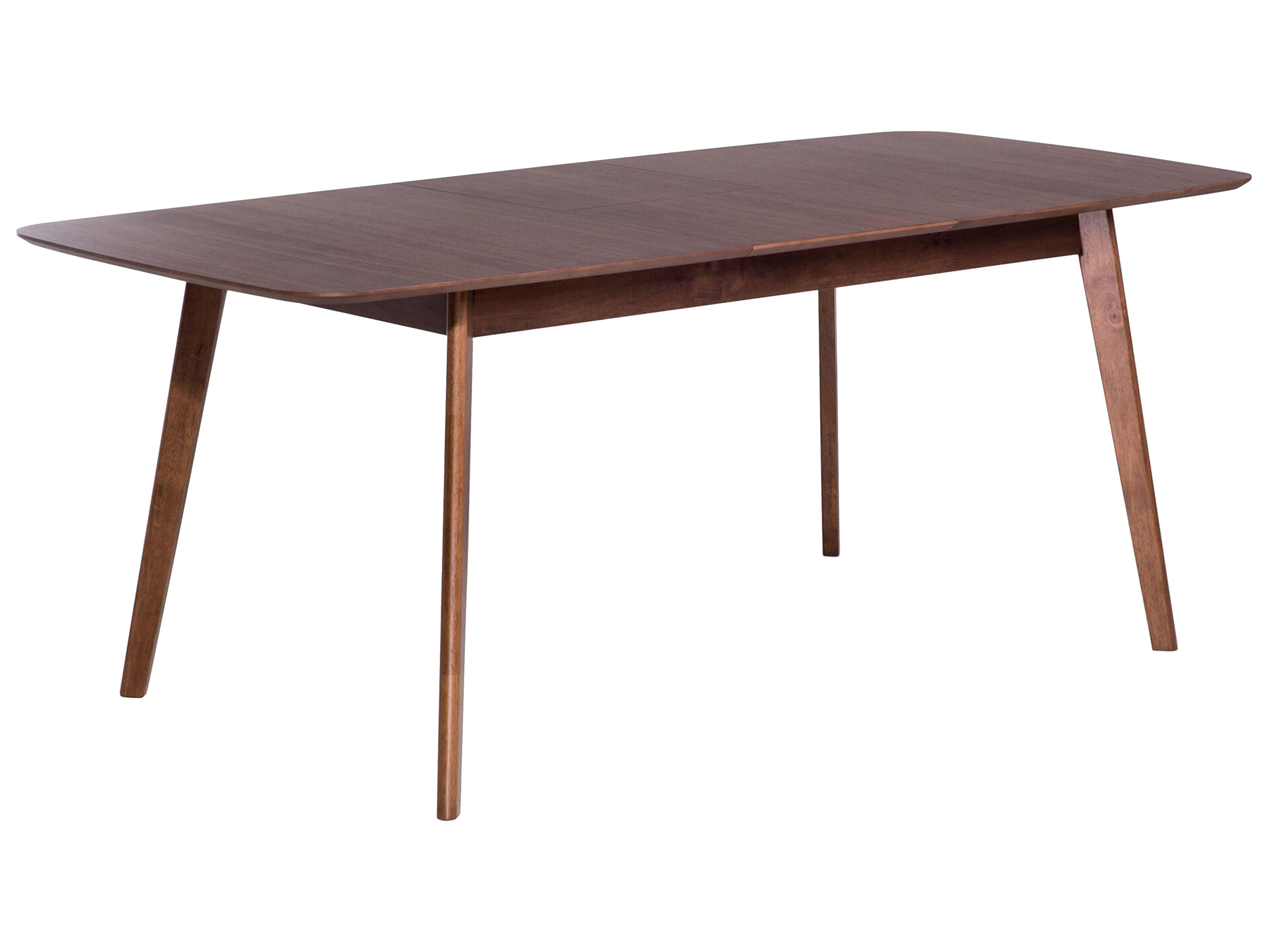 Extending Dining Table MADOX Dark Walnut 120/150 cm 75 cm