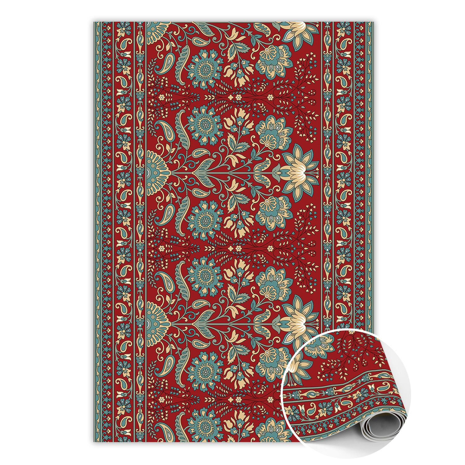 Dywan winylowy do wnętrz 60x90 cm - kwiaty paisley