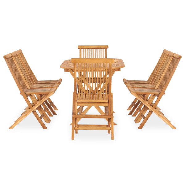 Zestaw mebli ogrodowych Brąz 160 x 80 x 75 cm Drewno tekowe Without armrest
