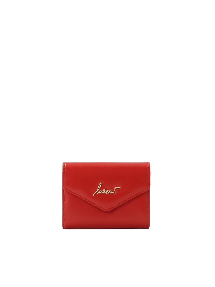 Small red wallet with gold KAZAR logo