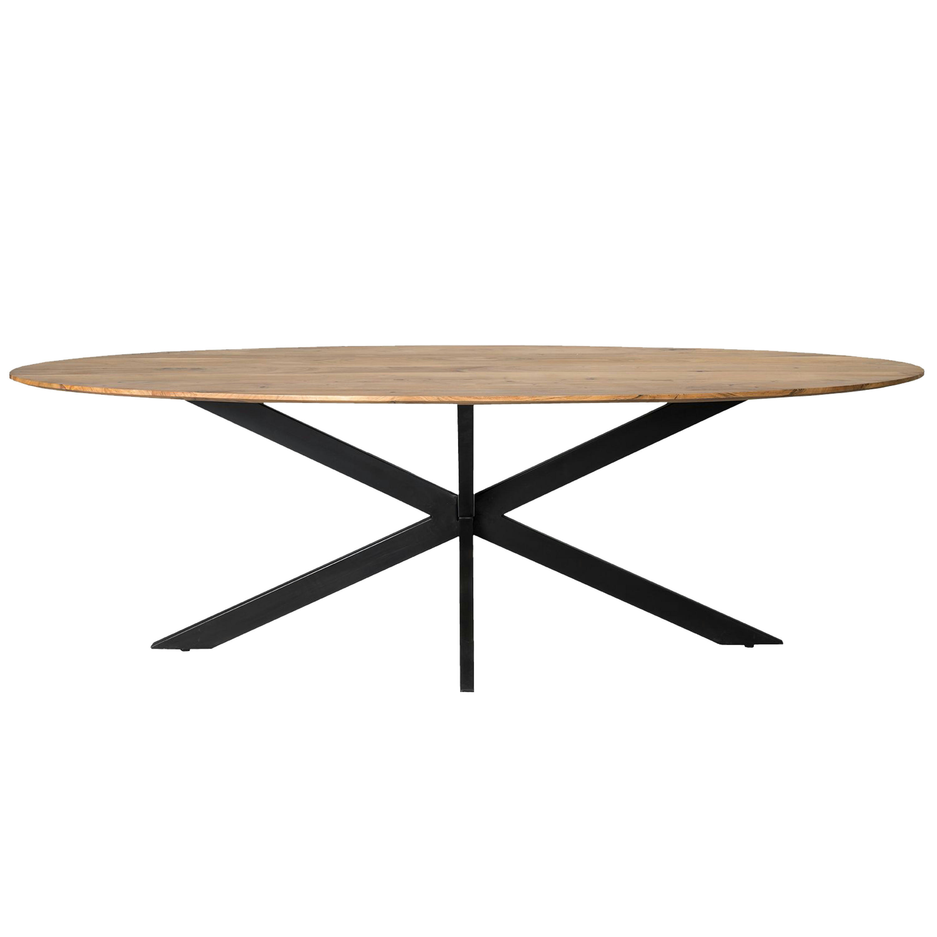 URBAN - URBAN-Table à manger ovale 8/10 personnes L210, Spider et Acacia