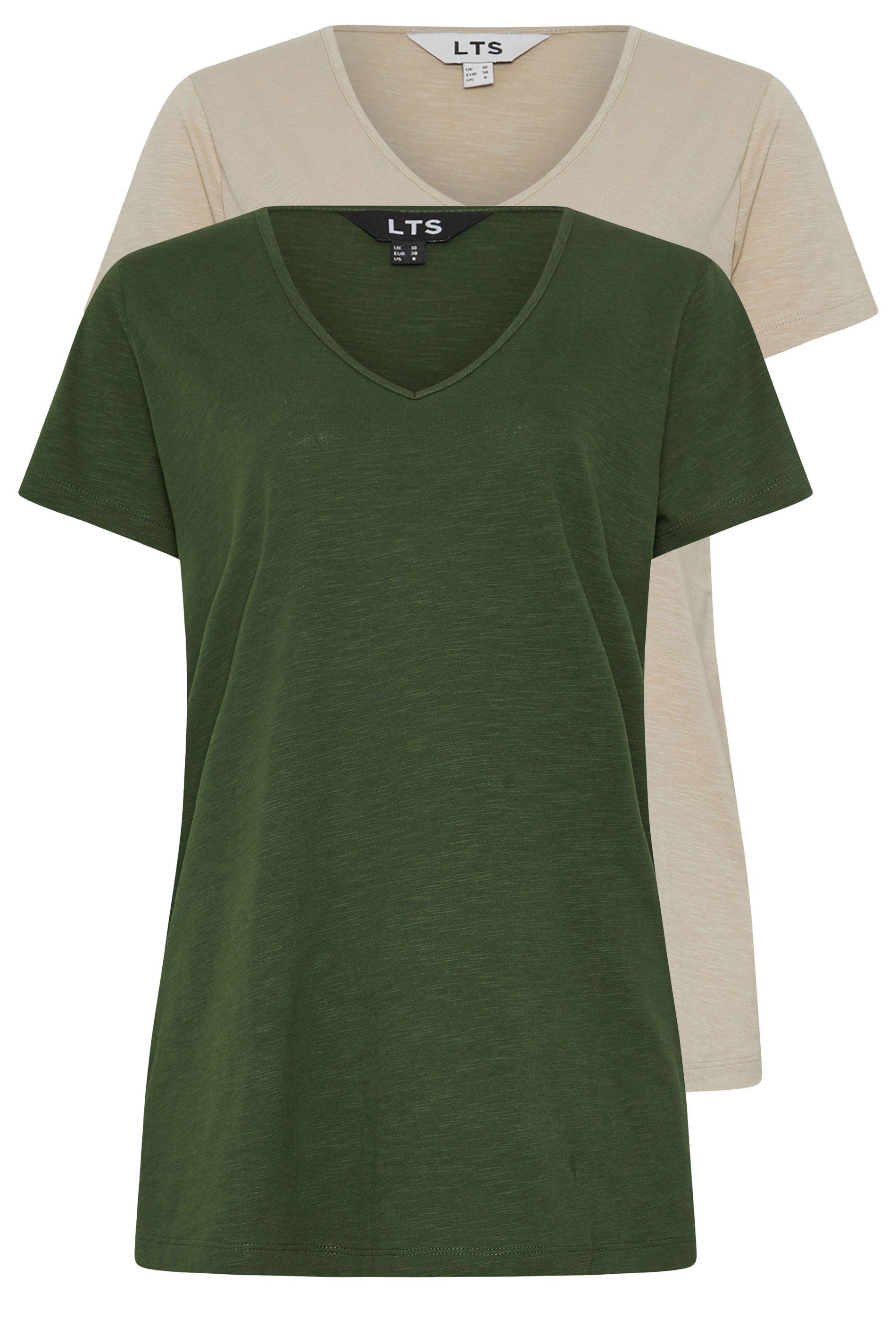 Long Tall Sally Tall 2 Pack V-Neck T-Shirts