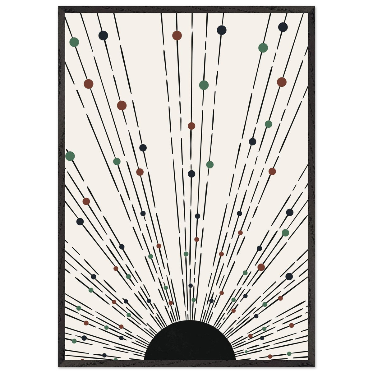 Artfulprints Poster met Lijst Boho wall art - Boho arches II  - 70x100 cm - Meerkleurig