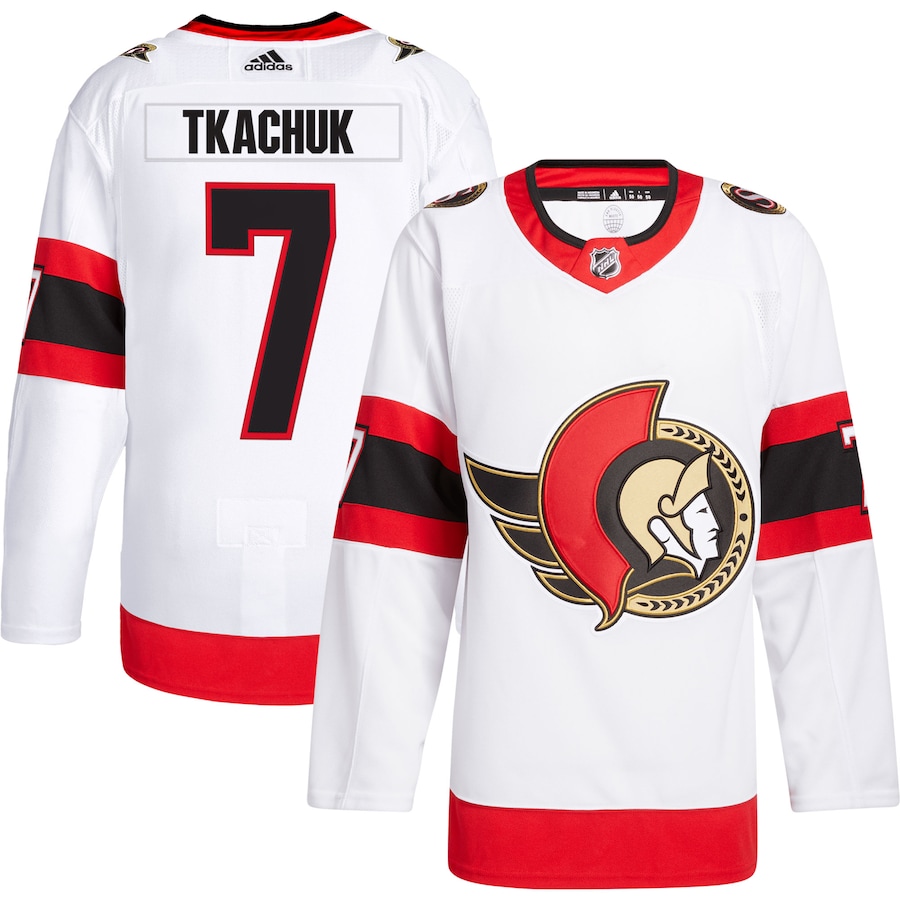 Brady Tkachuk Ottawa Senators adidas Away Authentic Pro Player - Jersey - White