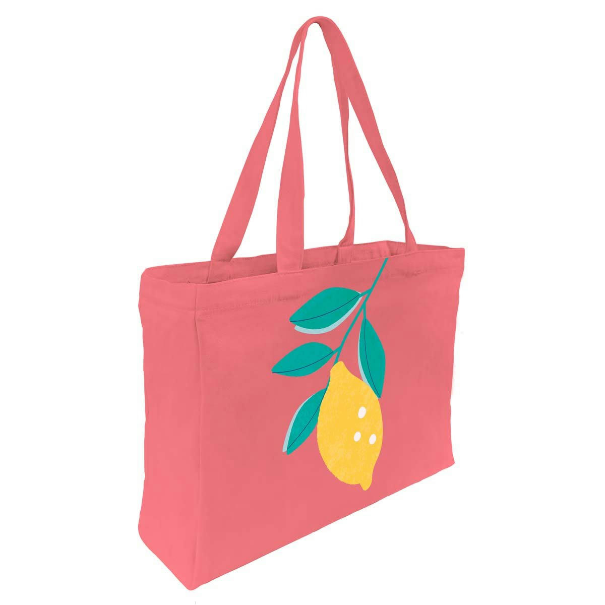 - Tote Bag Coton Imprimé Citron