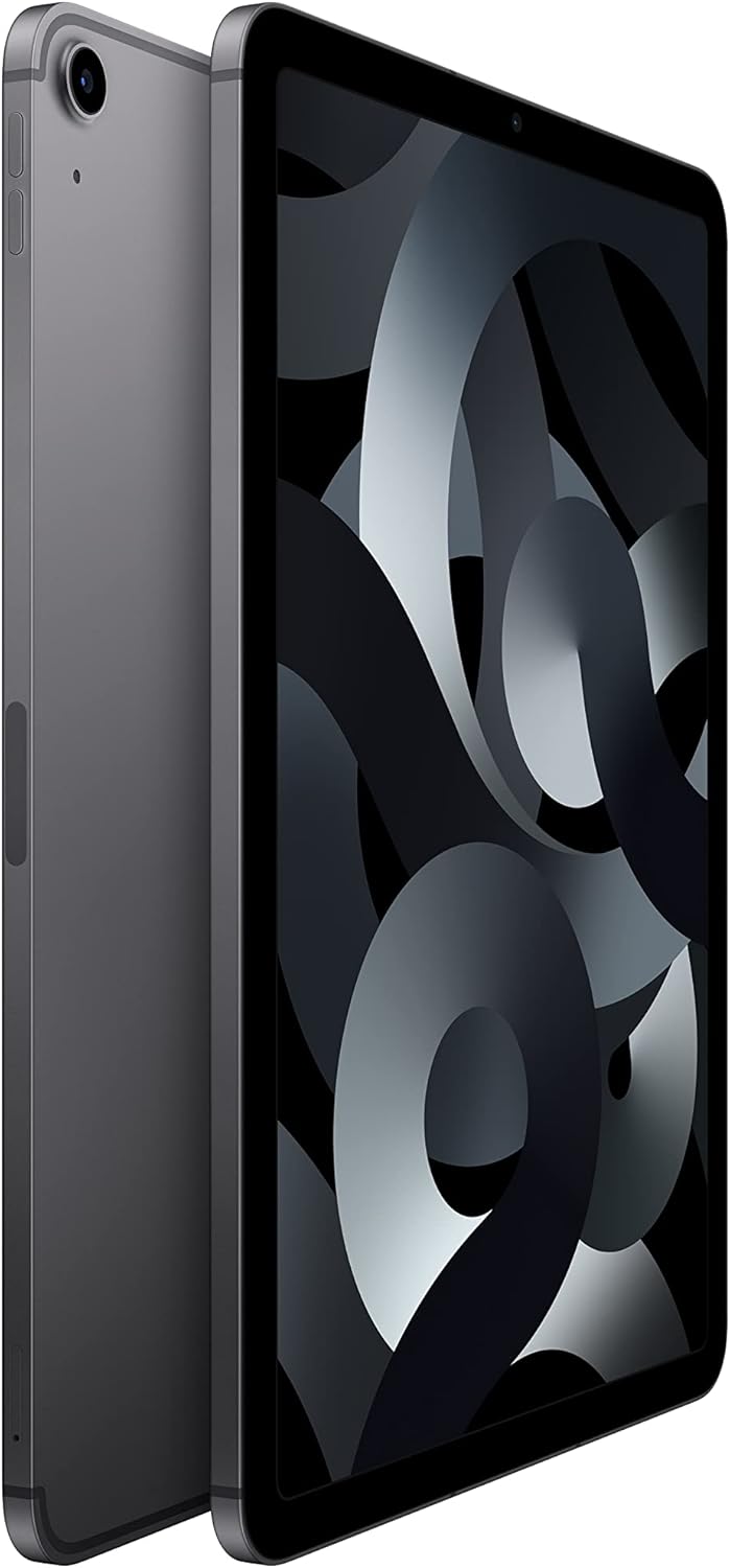 Apple iPad Air 5th Gen. (10.9-inch, Wi-Fi + Cellular, 256GB) 2022 - Space Gray (Renewed Premium)