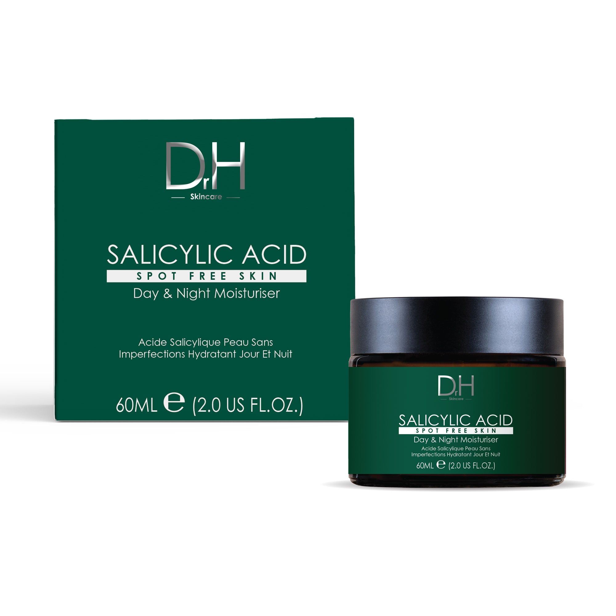 Dr H Salicylic Acid Anti-Ageing Day & Night Moisturiser 50ml for Fine Lines and Cell Regeneration