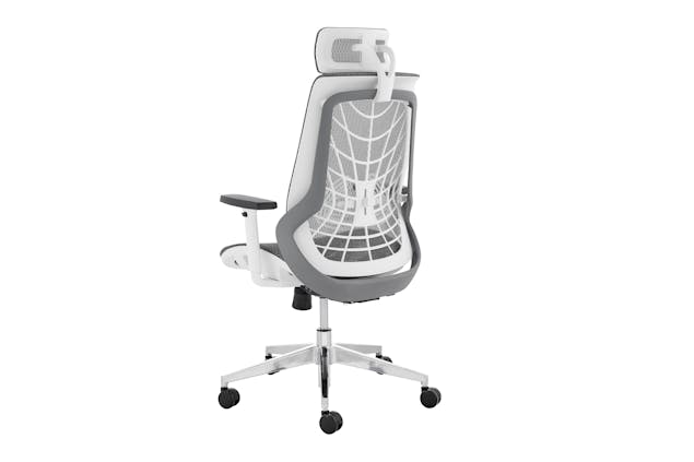 NNEKGE Elliot Office Chair (White Frame Grey)