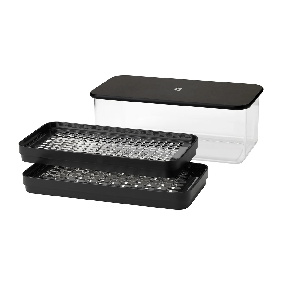 Rig-Tig by Stelton - Grate-It Reibe mit Behälter, schwarz