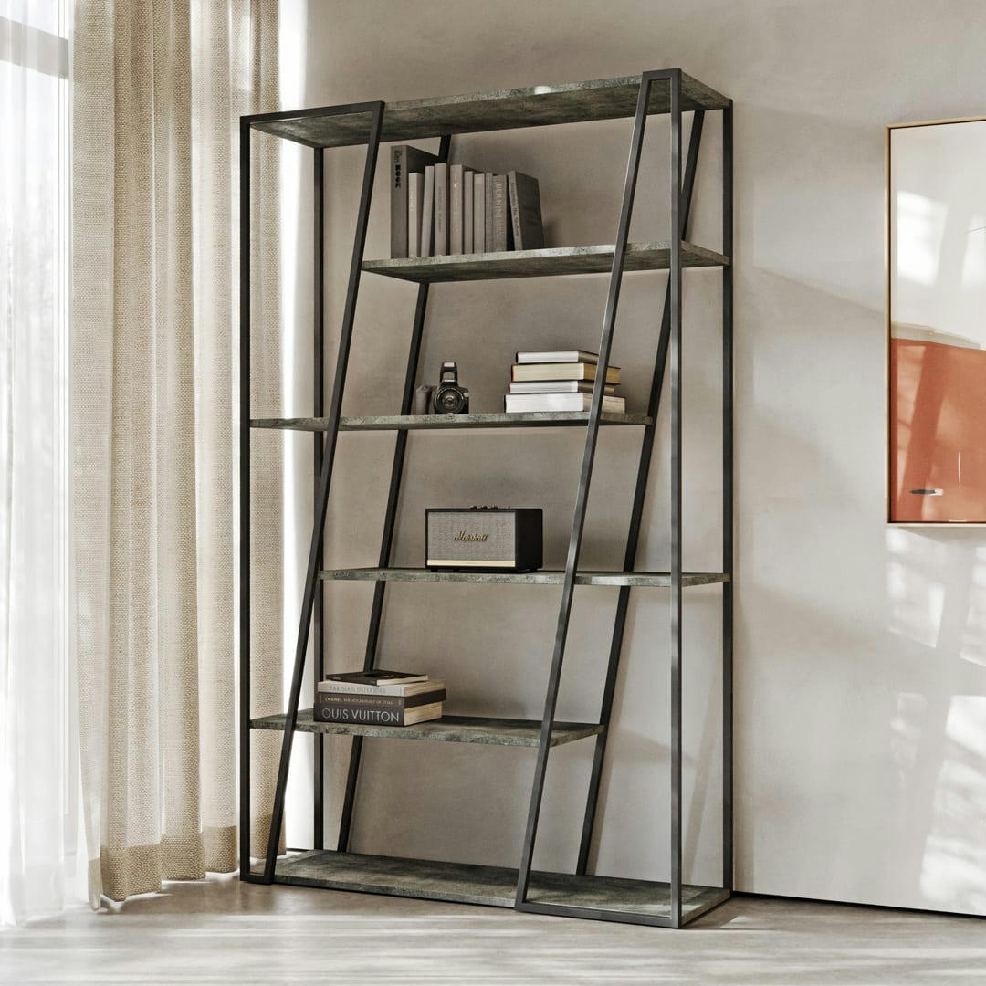 ALBI - Bibliothèque  placage béton et noir