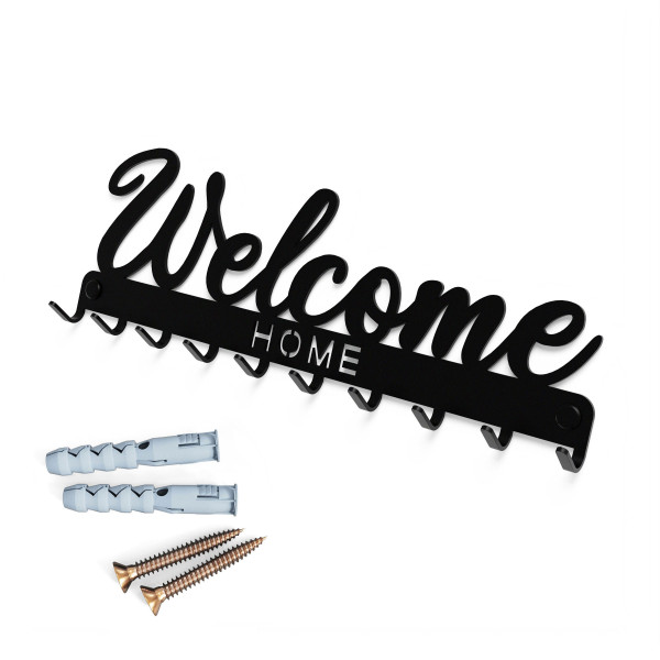 Wieszak ścienny „Welcome home” na klucze, ubrania, biżuterie, ozdobny 1szt