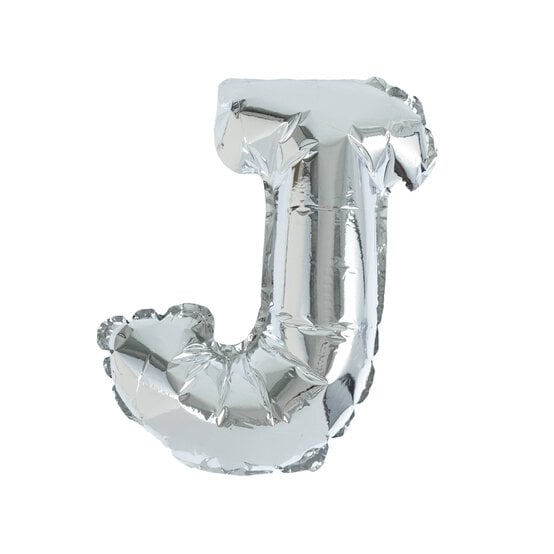 Silver Foil Letter J Balloon