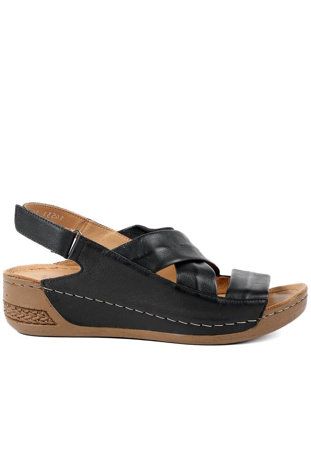 Pavers Leather Wedge Sandals