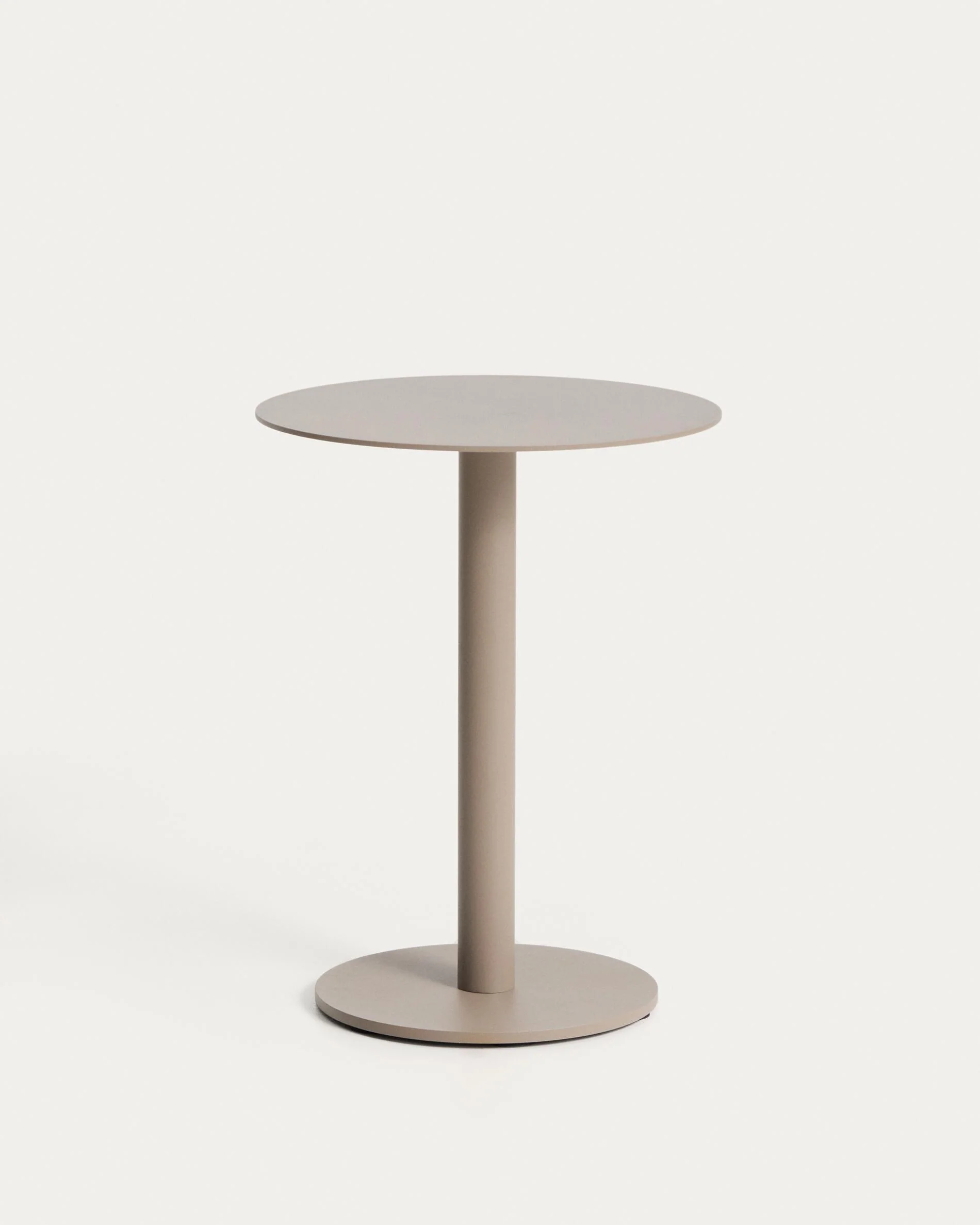 Asinara taupe aluminium side table Ø40cm