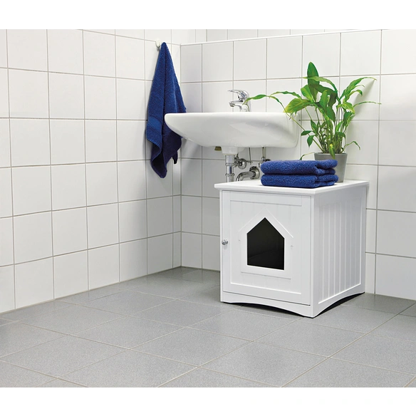 Katzenhaus, LxBxH: 49x51x51 cm, weiß