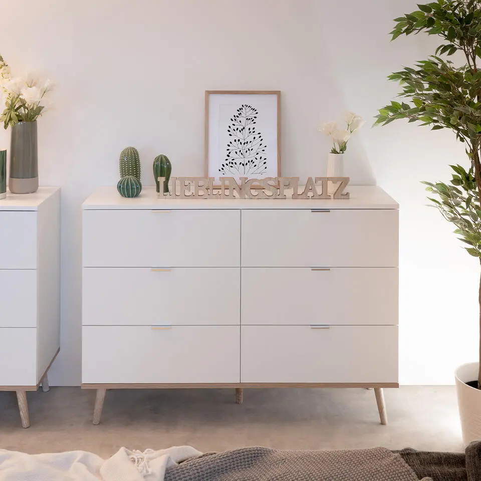 CALICOSY - Ladekast COPENHAGUE - Wit - 86,5x120x40 cm