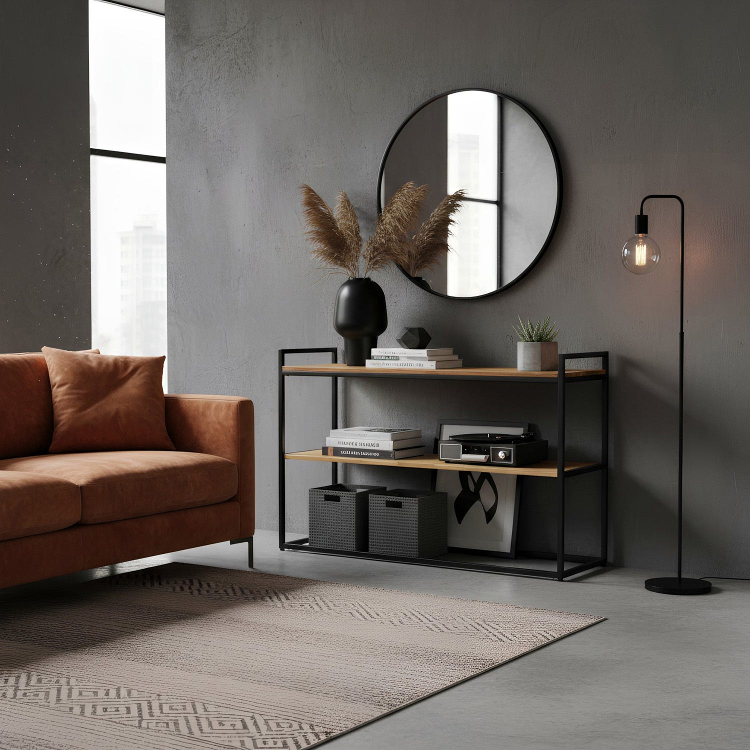 Console a 2 piani 75x120x40 cm Edena