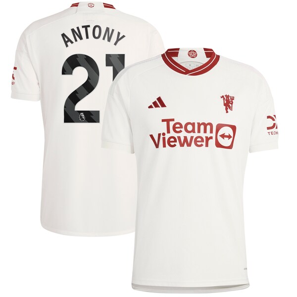 Antony Manchester United adidas 2023/24 Third Replica Player Jersey - White