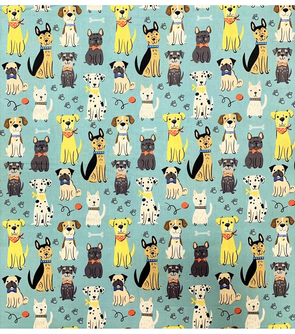 Good Boys Blue Novelty Cotton Fabric