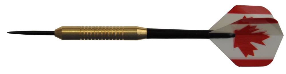 Swiftflyte NDFC Canadian Flag Brass Darts Set w/ Steel Tips & Nylon Shafts, 18-g, 3-pk