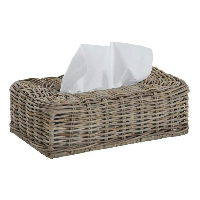 - Boite à mouchoirs ancienne en rotin