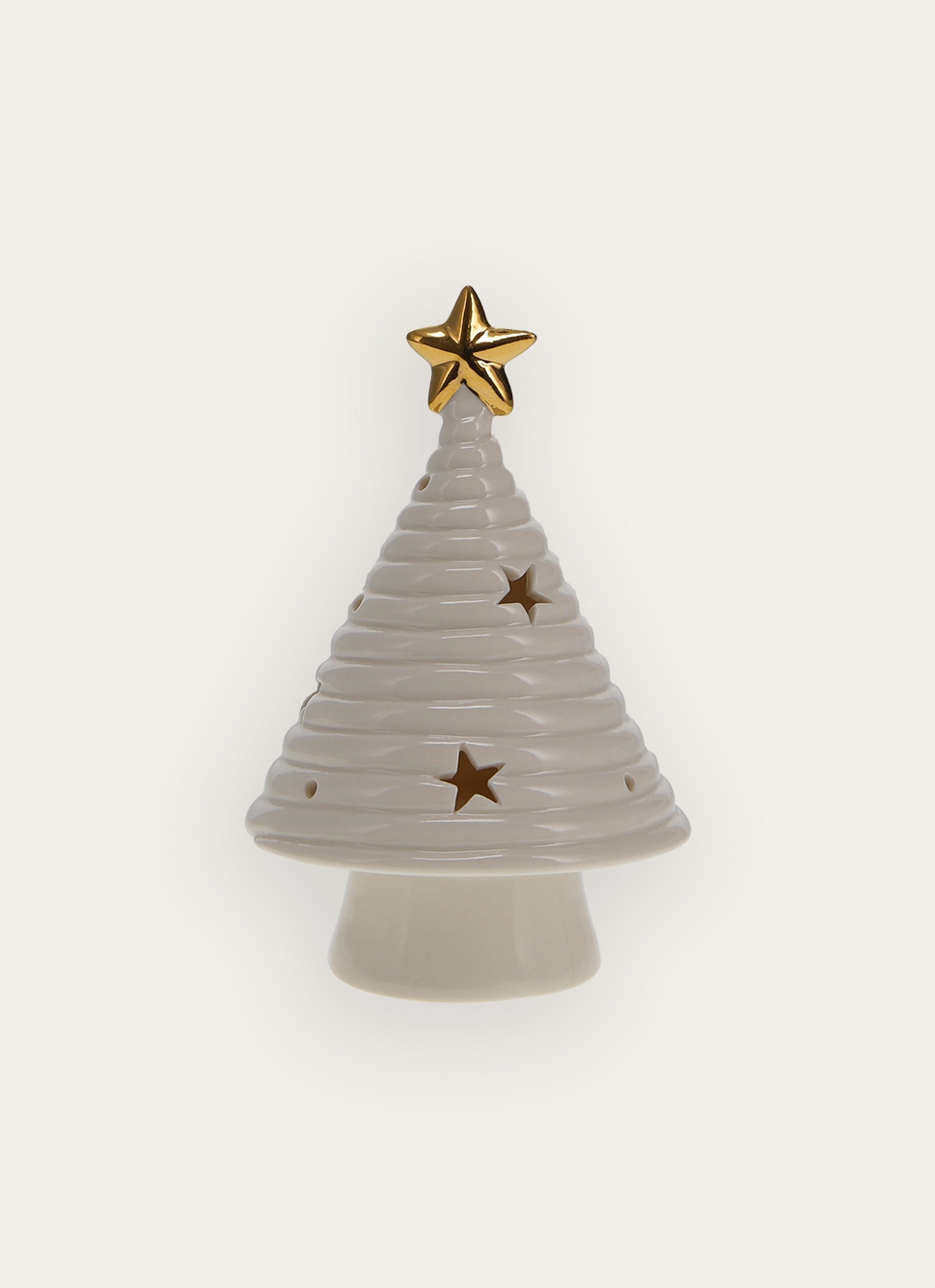 PETIT SAPIN DÉCORATIF ÉTOILE LUMINEUSE BLANC
