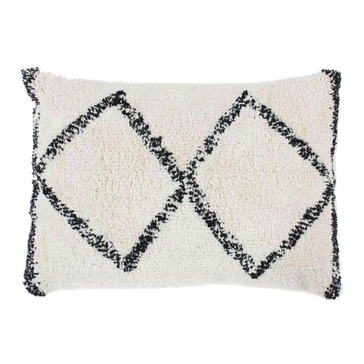 BERBERE - Coussin esprit berbère naturel 60x40