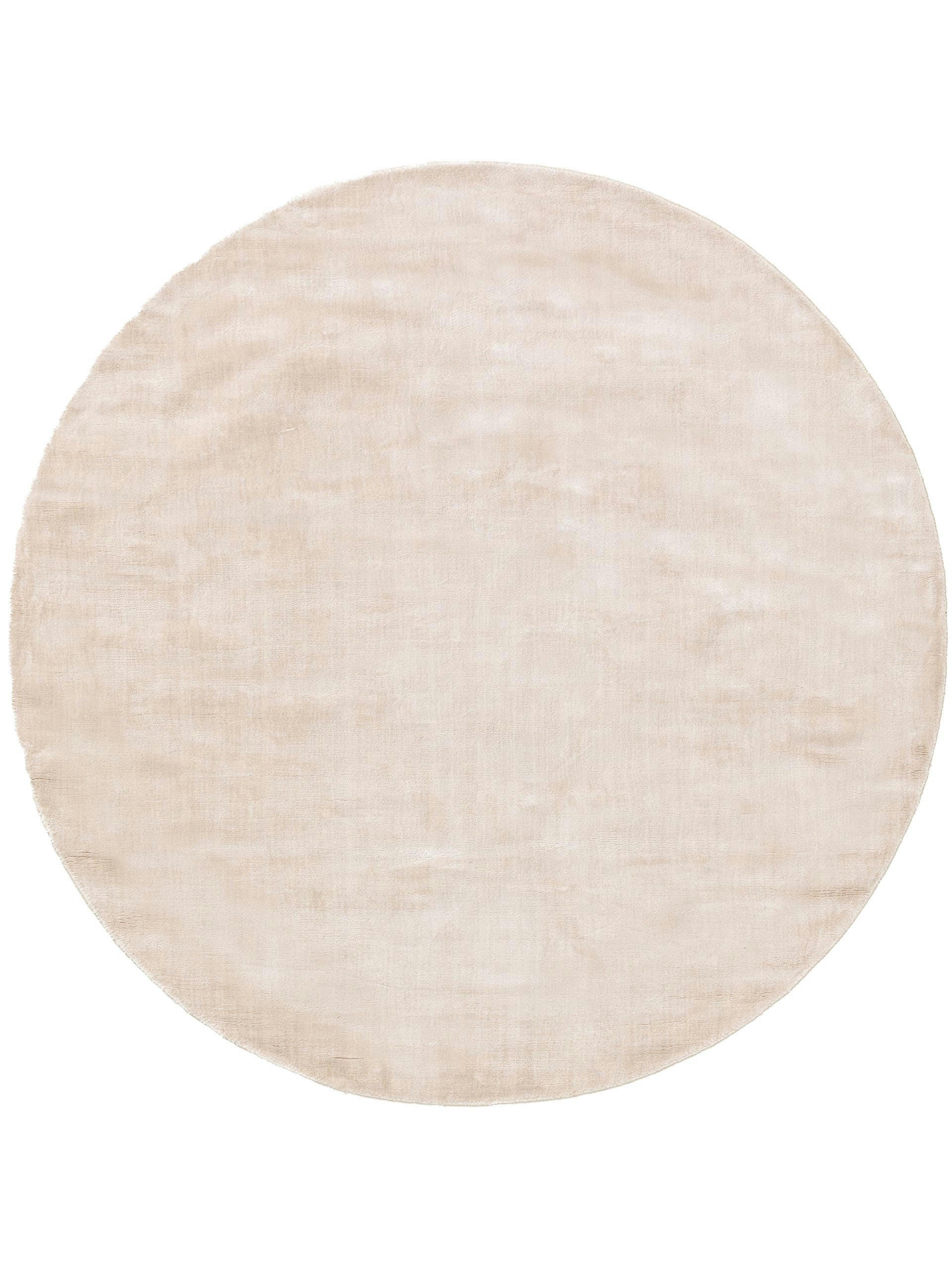 NELA - Tapis en viscose rond ivory D 160