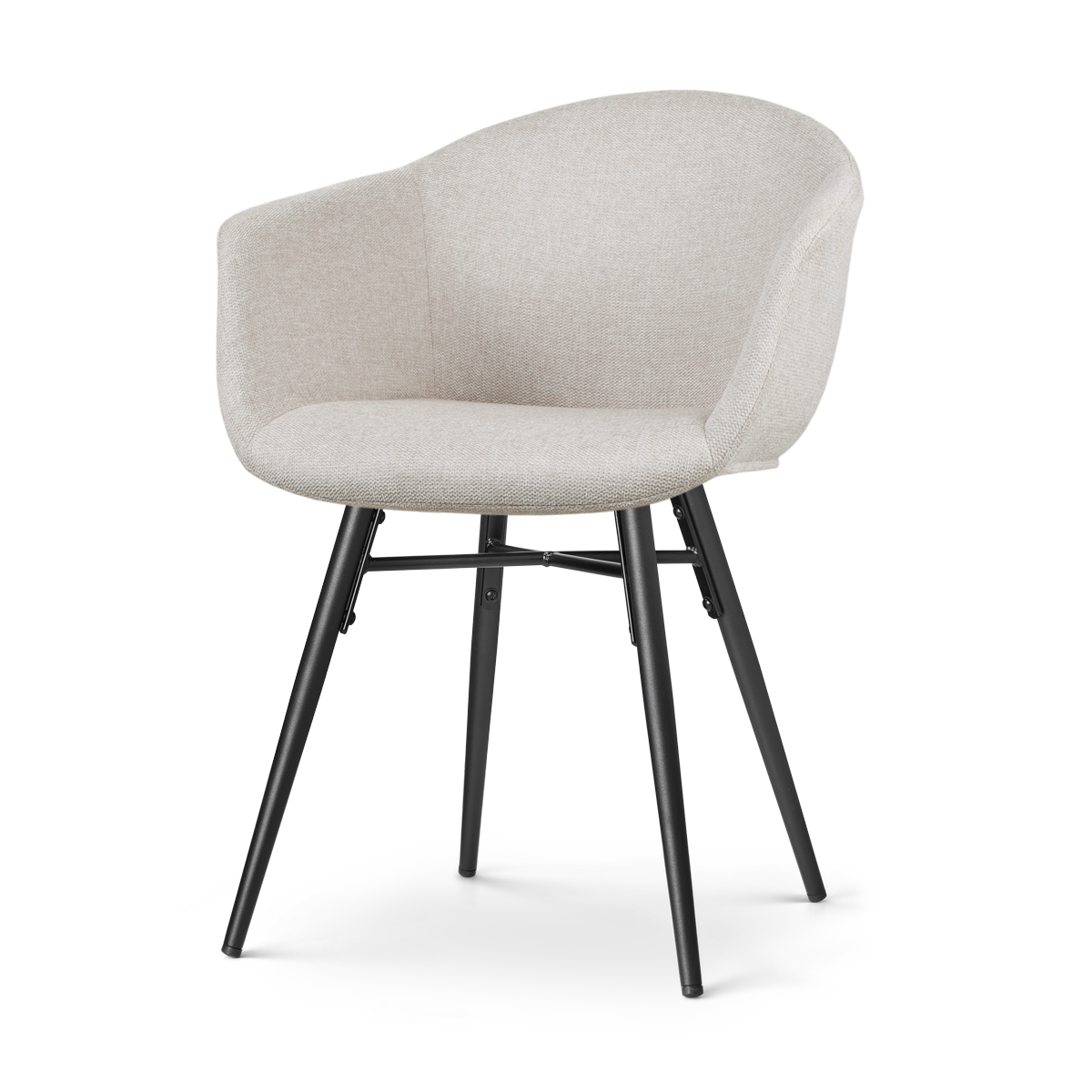 Nolon Nova-Otis Eetkamerstoel Beige - Armleuningen - Zwart