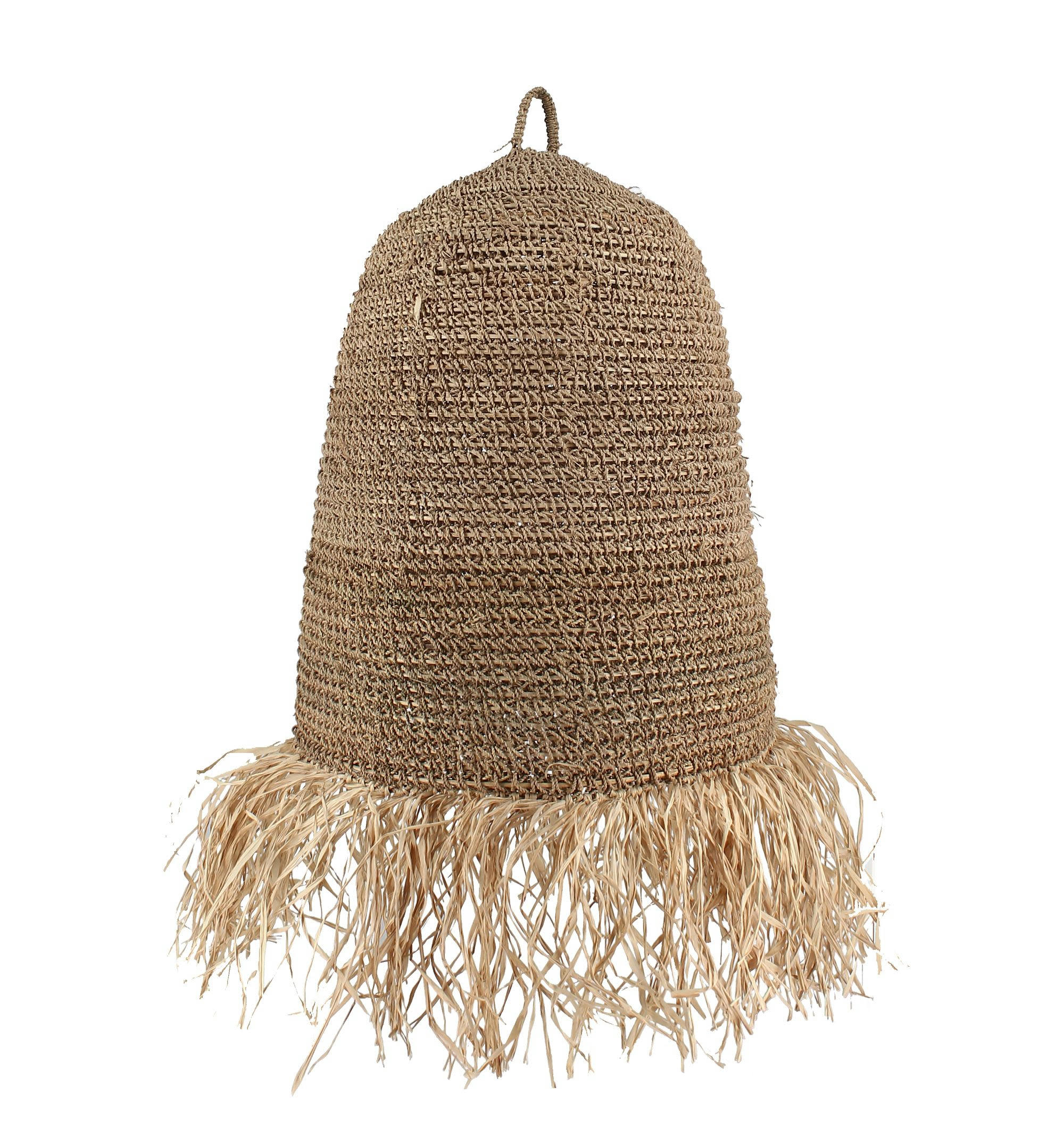MYA - Cache-ampoule en fibres végétales avec franges Ø40cm