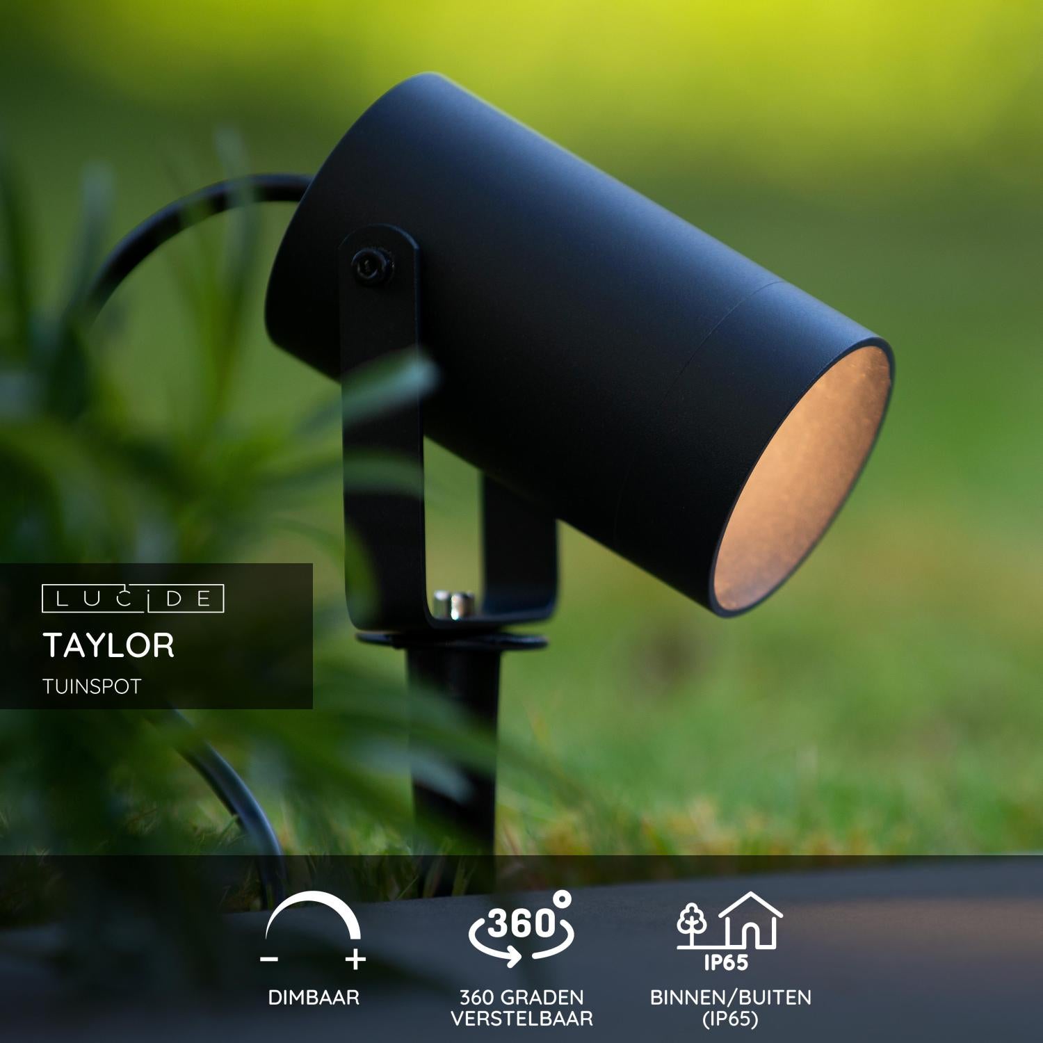 Lucide TAYLOR Tuinspot - Zwart