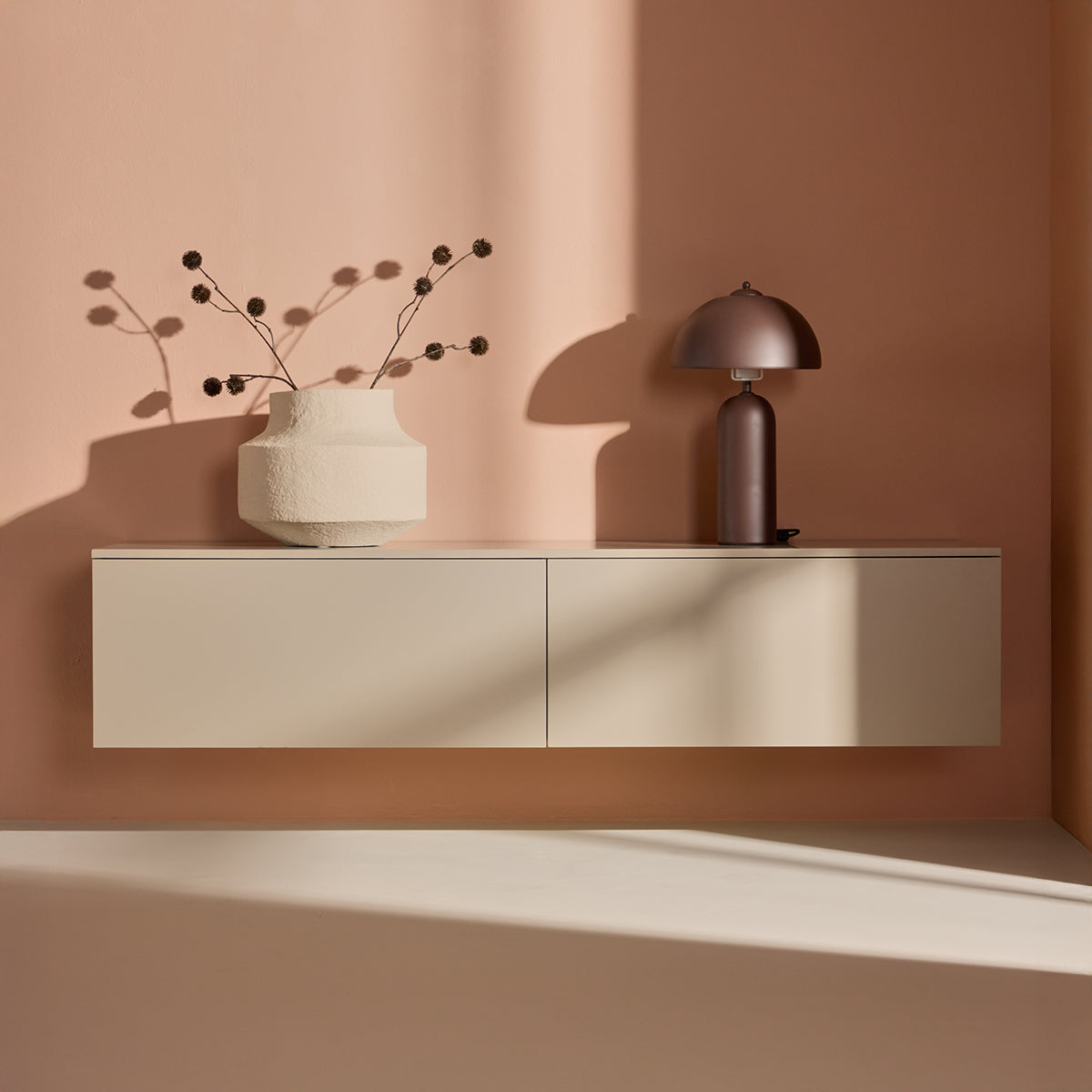 Nest living Leona Houten Dressoir Beige - 160 x 35 cm