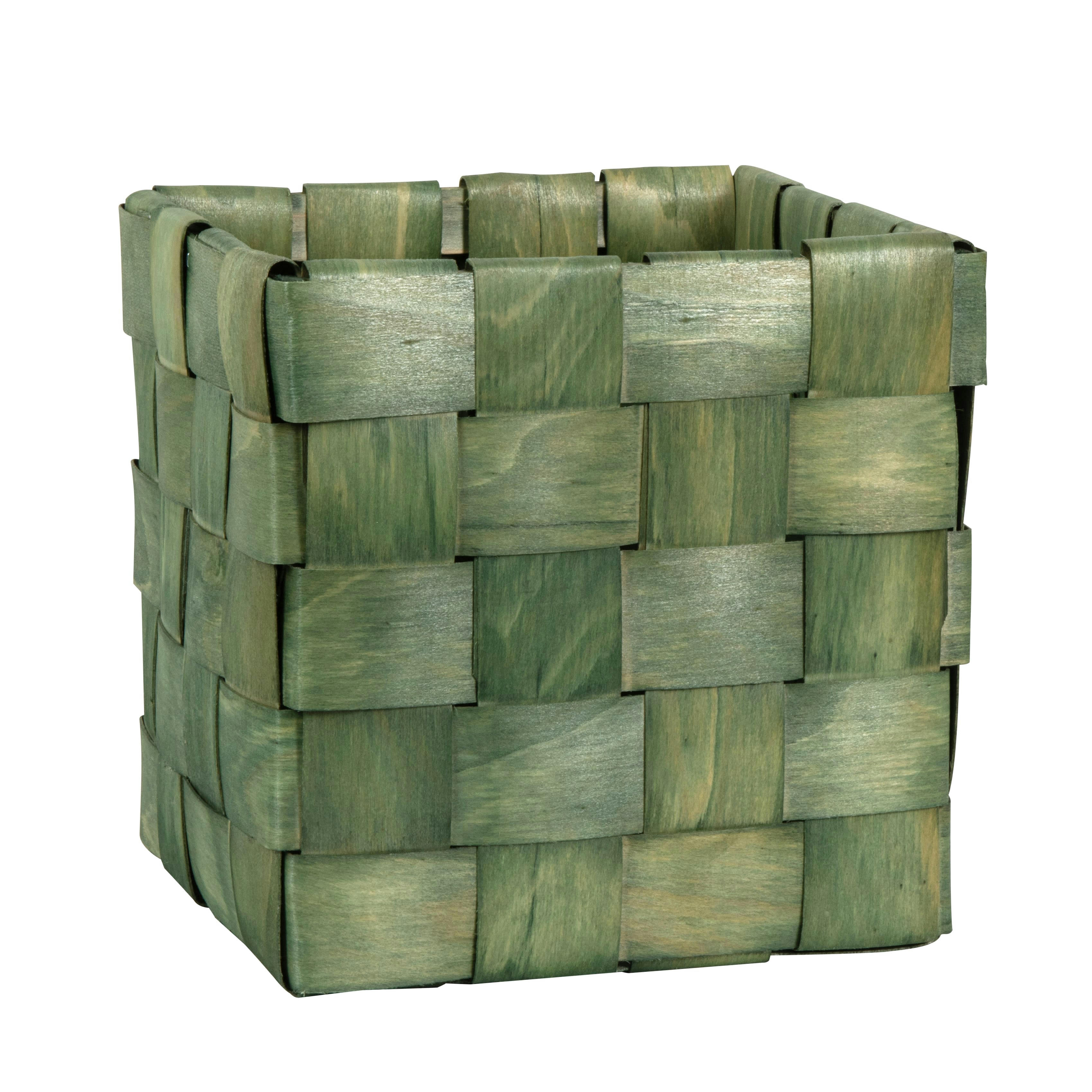 NIWA - Caisse de rangement en bois de peuplier vert