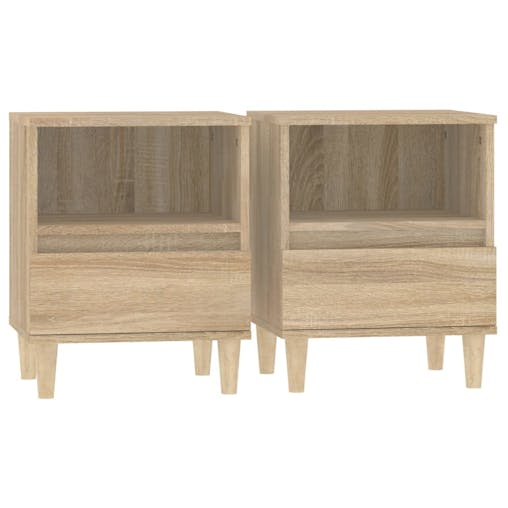 NNEVL Bedside Cabinets 2 pcs Sonoma Oak 40x35x50 cm
