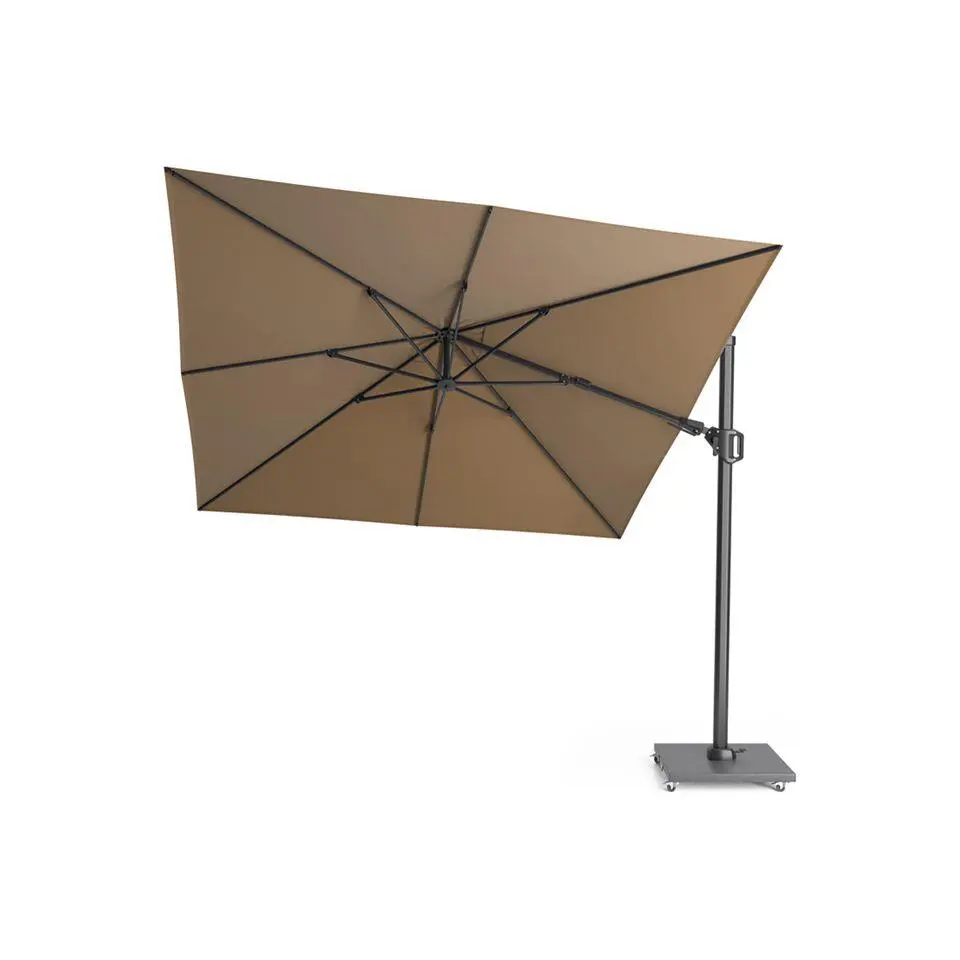 Platinum Challenger zweefparasol T2 - 3x3 m. - Taupe - met ingraafvoet en hoes