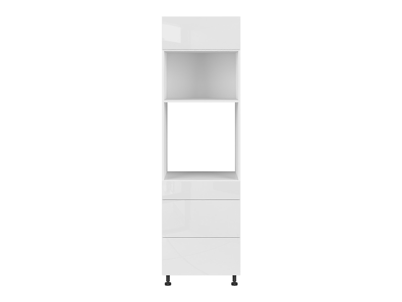 Szafka pod zabudowę piekarnika Top Line 60 cm z szufladami cichy domyk biały połysk
