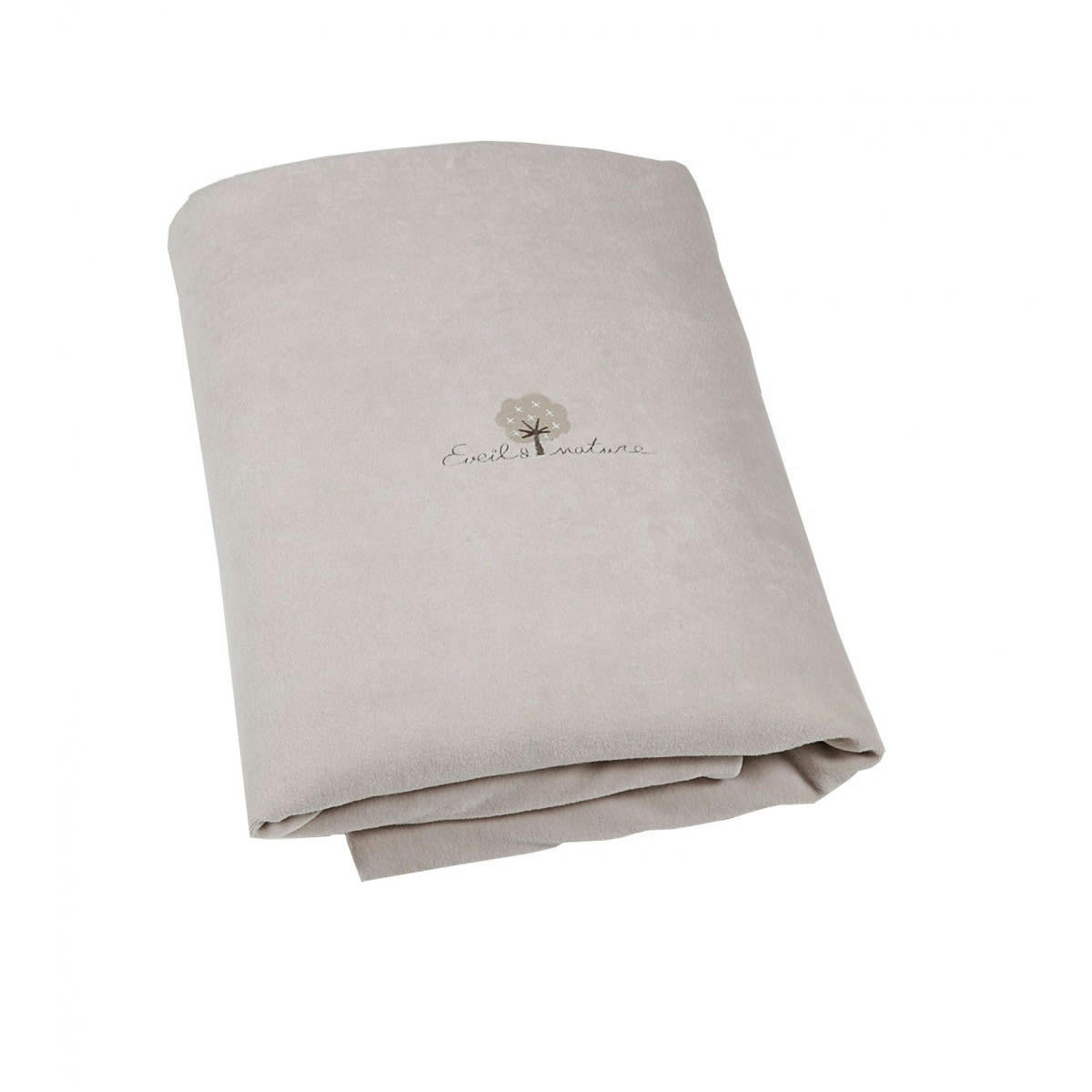 GAMME BIO UNIS - Edredon velours 100x140 cm Coton bio Beige