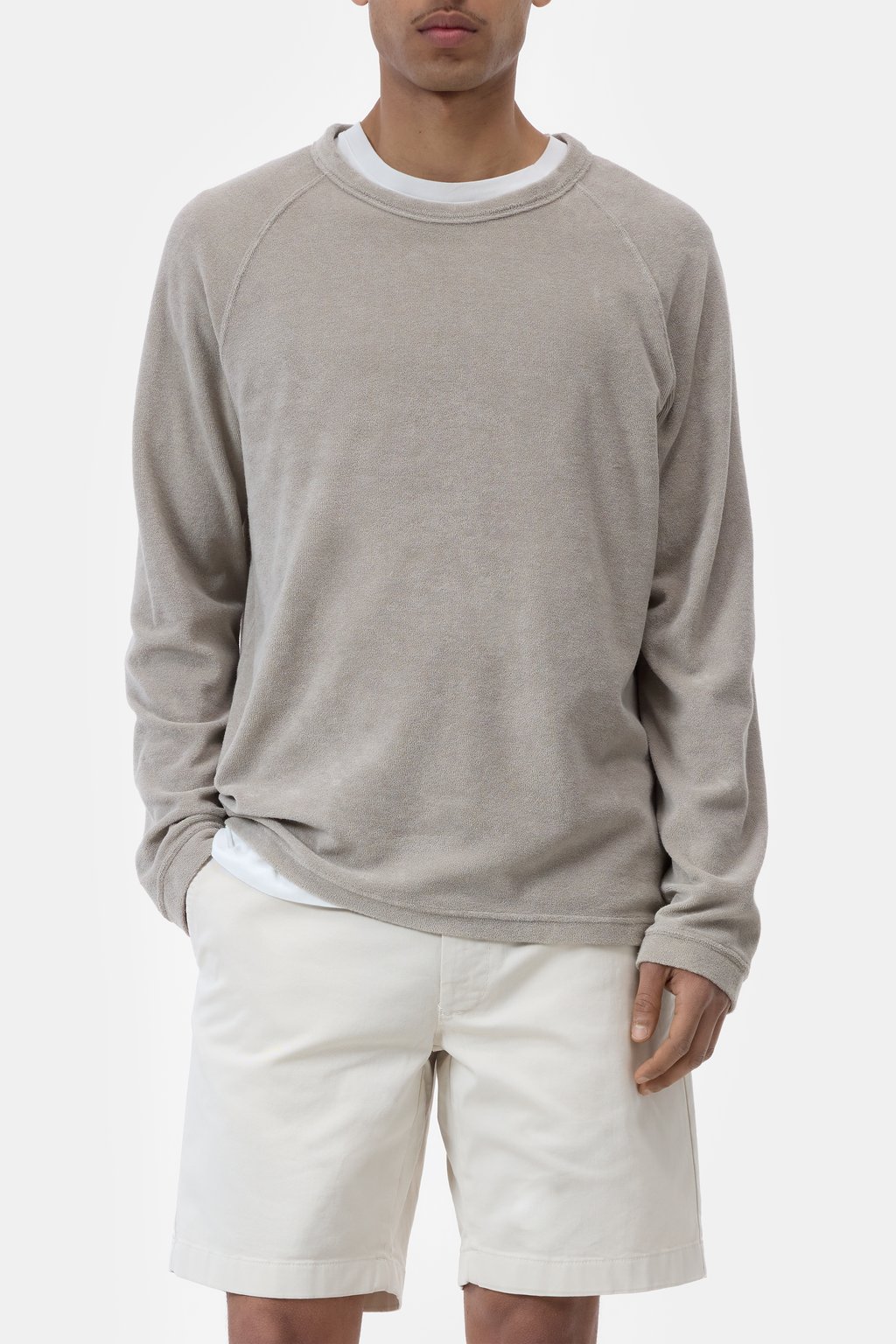 Longsleeve aus Baumwoll-Frottee