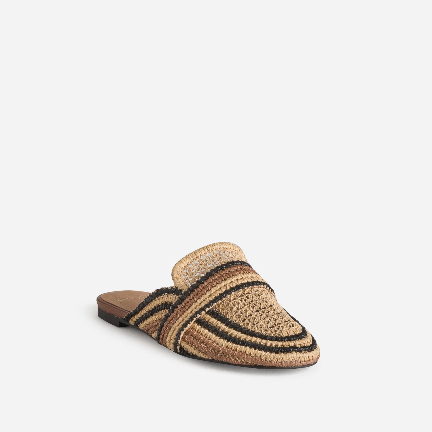 Mule beige tressée