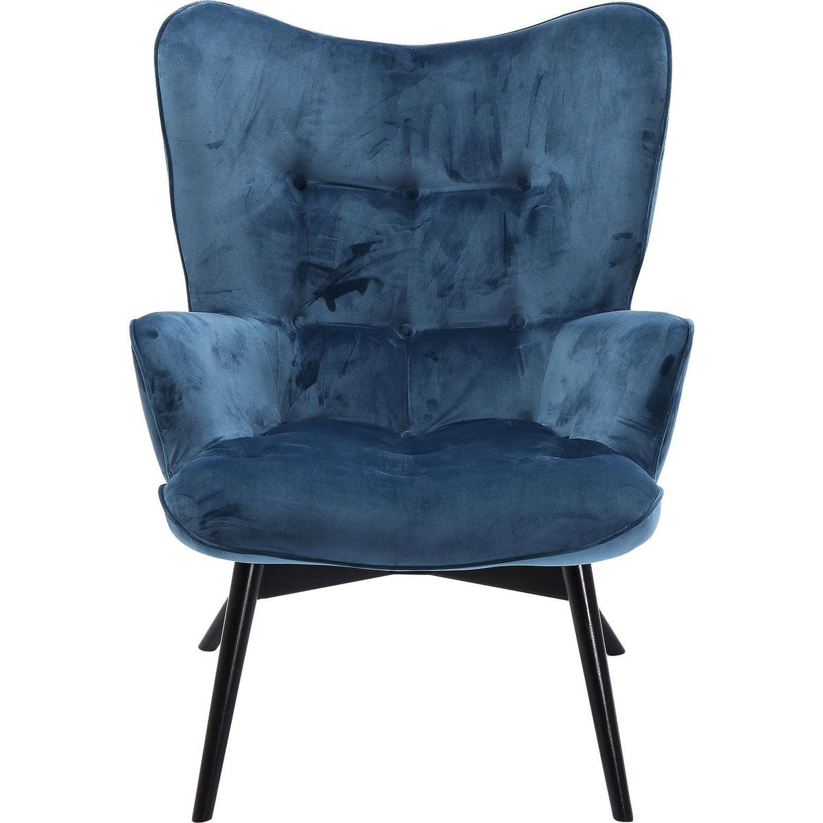 Kare Design Fauteuil Vicky fluweel olieblauw