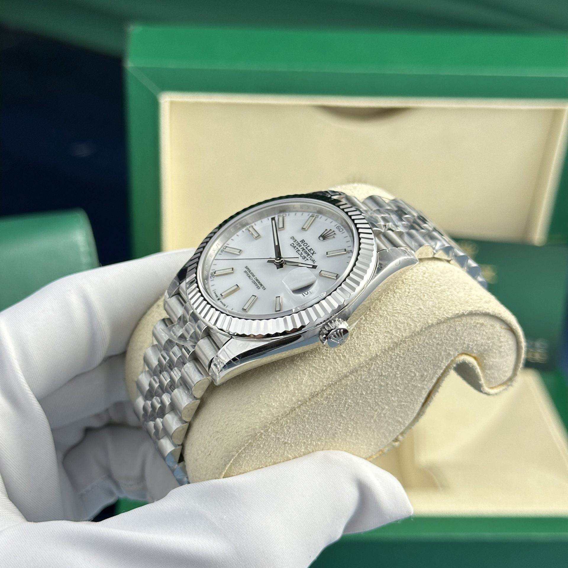 Rolex Datejust 126334 904L Steel White Dial 41mm Jub Super Clone