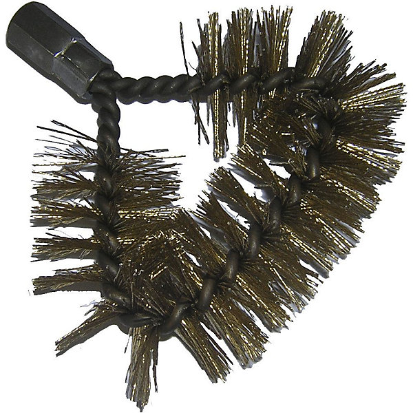 Brosse de face acier laitonné à raccord 12x175