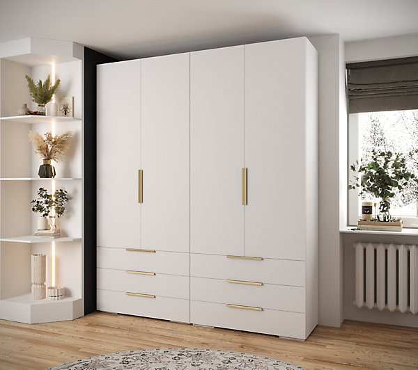 Garde-robe Inova 1 porte battante 236,7/200/47 4 Portes (blanc)