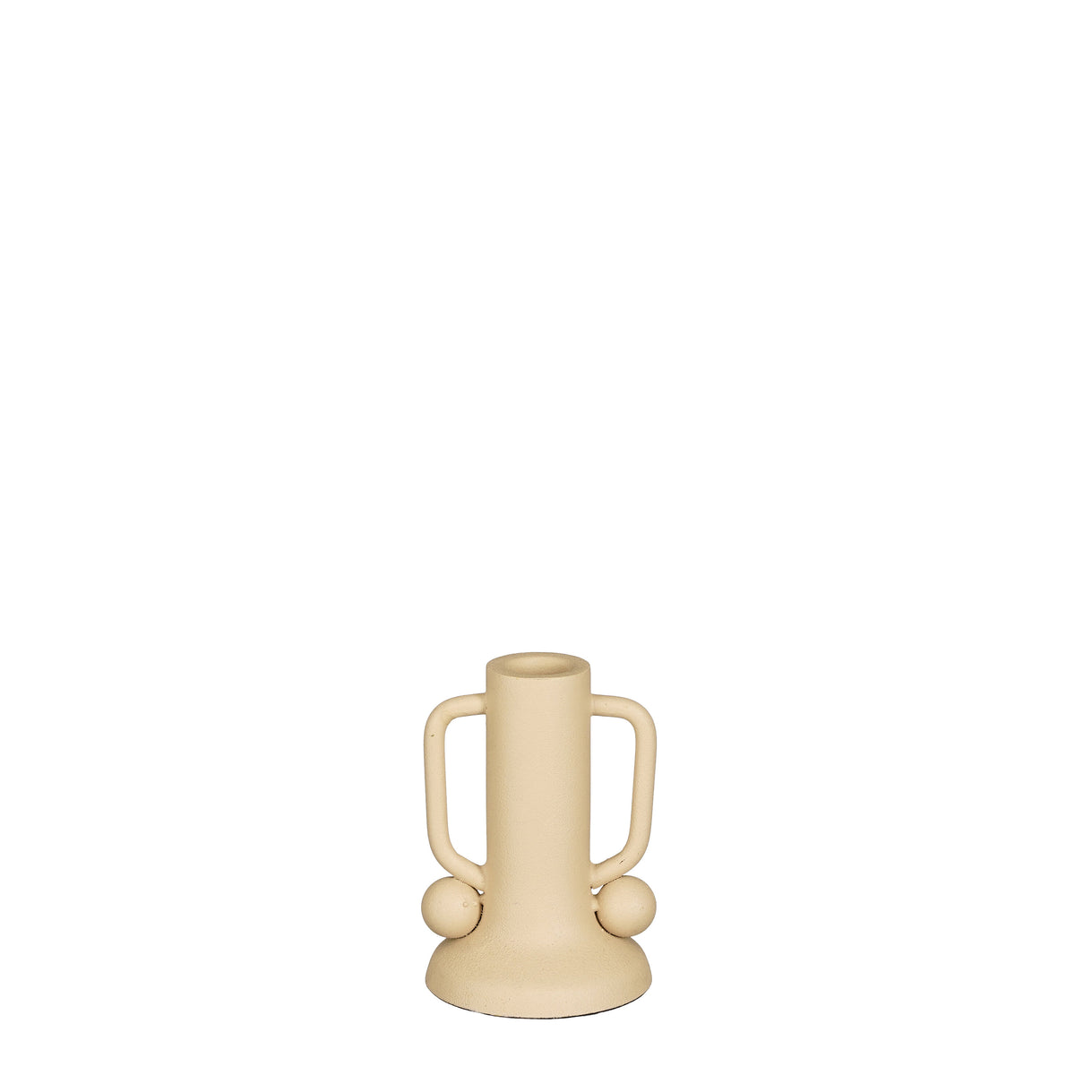 Mica Decorations Ula Kandelaar - H12 x Ø8 cm - Metaal - Beige